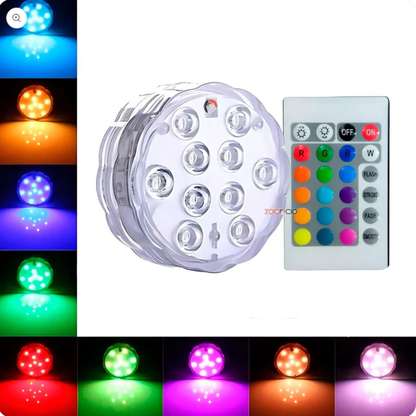 Kit de iluminación RGB para piscinas - Inalámbrico con control remoto