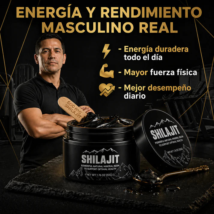 Shilajit del Himalaya 100% Puro ⚡ Más testosterona, más energía, más rendimiento masculino
