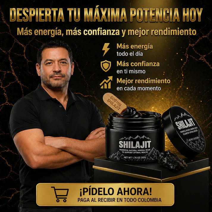 Shilajit del Himalaya 100% Puro ⚡ Más testosterona, más energía, más rendimiento masculino